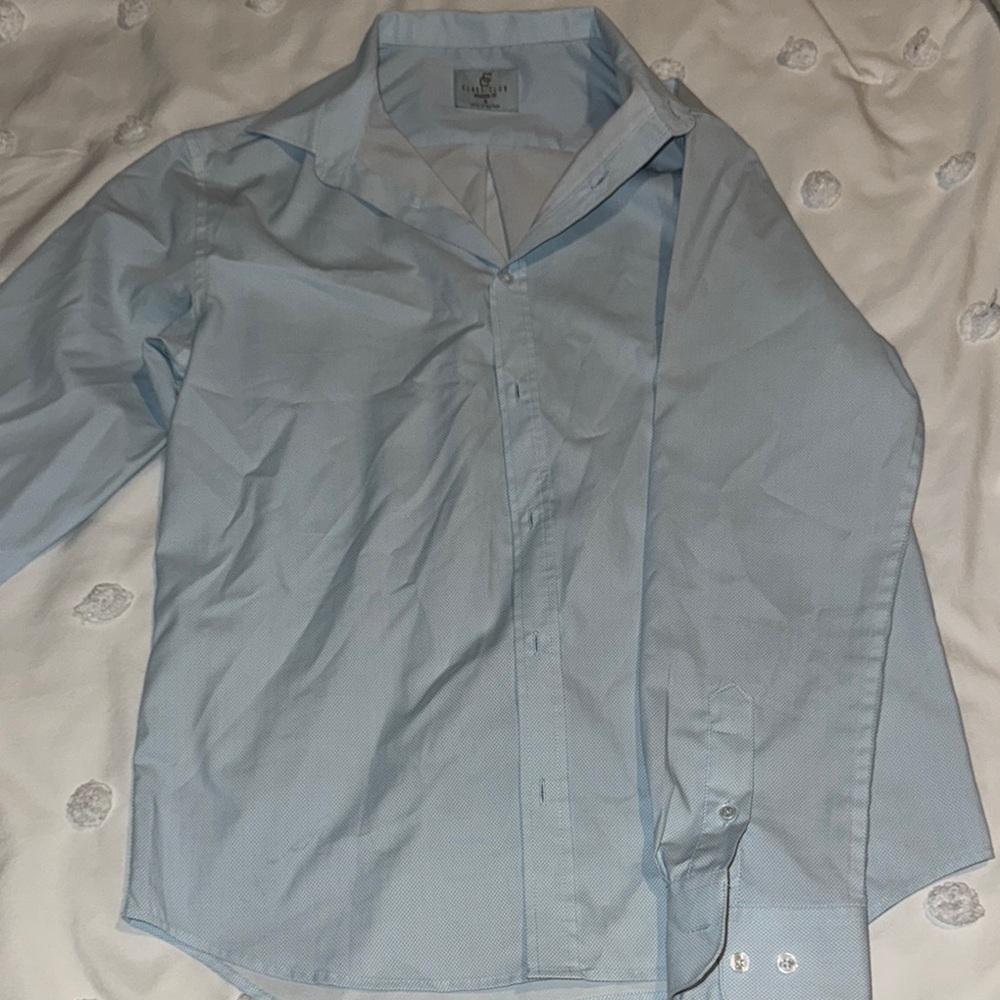 Blue Dress Shirt Classic Cotton